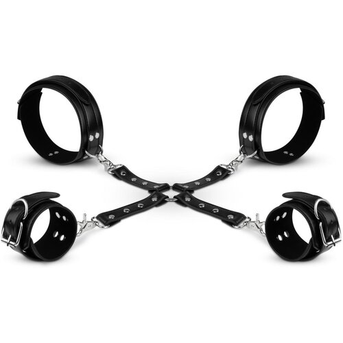 Bedroom Fantasies - Cuffs &amp;amp; Hogtie Set - Black Slike