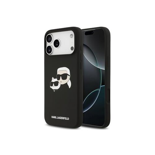 Karl Lagerfeld Originalen ovitek iPhone 17 Pro Max - IML NFT Heads - črn silikonska zaščita MagSafe - KLHMP17XSKCHPPLK Cene