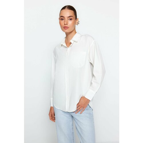 Trendyol Shirt - Ecru - Oversize Slike