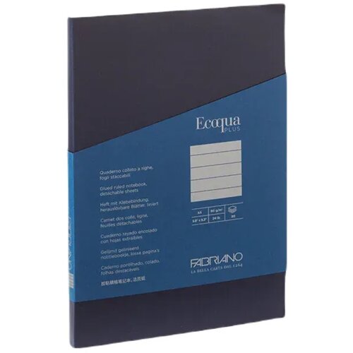  EcoquaPlus, notes, 90 lista, Fabriano, odaberite motiv A5 Dikto Tamno Plava Slike