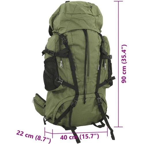  Ruksak za planinarenje maskirnozeleni 100 L od tkanine Oxford Slike