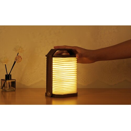 Gingko bijela/u tamnoj prirodnoj boji led stolna lampa (visina 4 cm) origami &amp;ndash; Slike