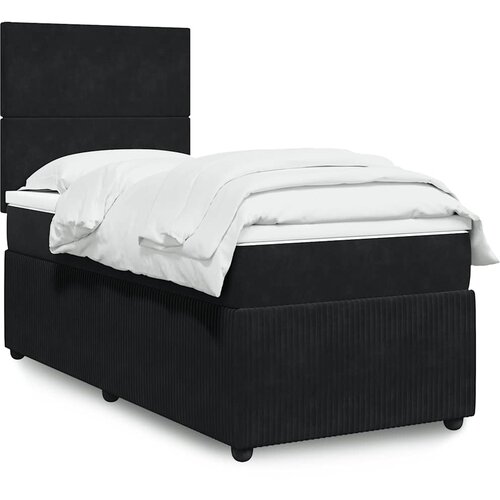 Box spring krevet s madracem crni 90x200 cm bar&scaron;unasti Cijene