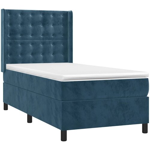Box spring krevet s madracem tamnoplavi 90x200 cm bar&amp;scaron;unasti Slike