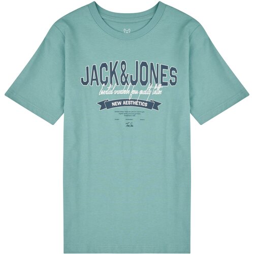Jack & Jones Majica morsko plava / pastelno zelena Cene