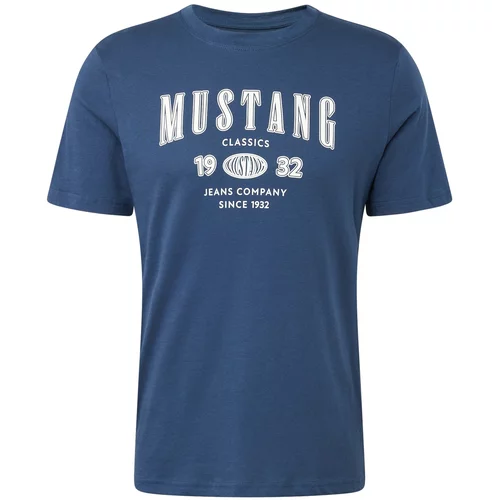 Mustang Majica 'Austin' temno modra / bela
