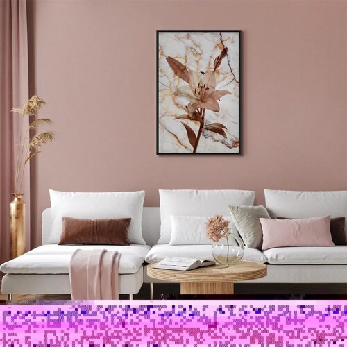  Slika - Elegance of a Flower (1-part) - Delicate Lily on Marble in Sepia 40x60 Cijene