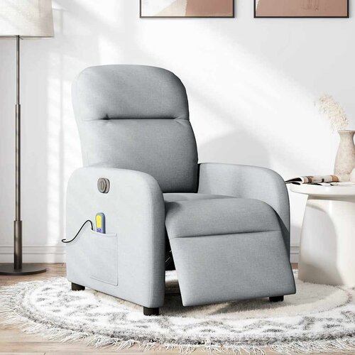 Maison Chic Električni masažni naslanjač - Relax naslanjač svetlo sivo blago, (22134409) Cene