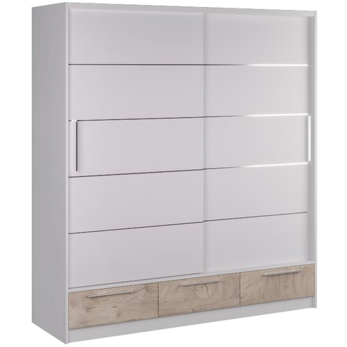 Matis Lara 150 Garderober, 150x62x220, Belo-Premium hrast Slike