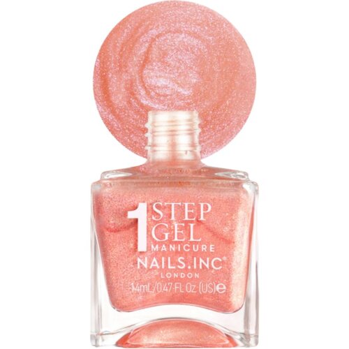 Nails Inc. It&amp;rsquo;s Topless gel lak za nohte za dolgoobstojen učinek odtenek Millie Peach Iridescent 14 ml Slike