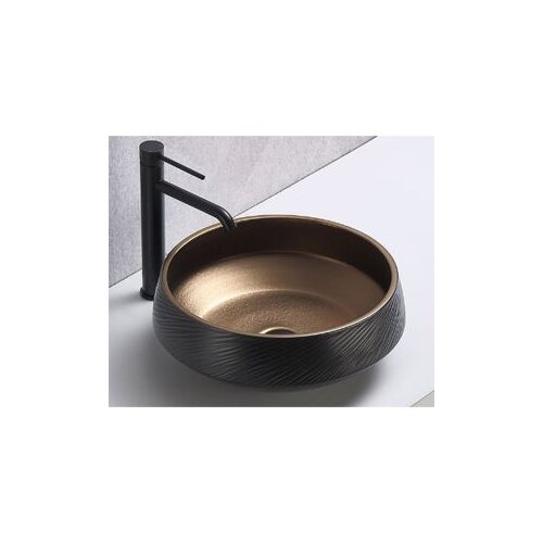  Umivaonik 43,5cm nadgradni crno/bronza Tana 78239MH ARIA Slike