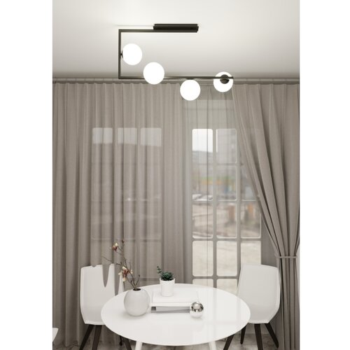  Luster na &amp;scaron;ipci SOMA 4xE14/10W/230V crna/bela Slike