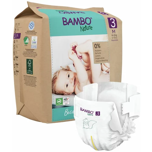 Bambo Nature plenice Midi 3, 4-8 kg, 28 kos, paper bag 1000021513