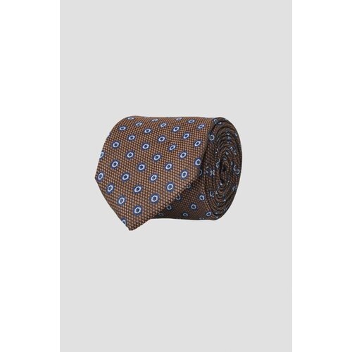 ALTINYILDIZ CLASSICS Men's Brown-Navy Blue Patterned Brown-Navy Blue Classic Tie Slike