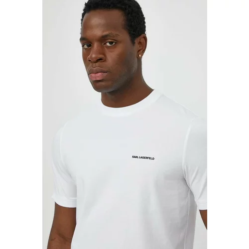 Karl Lagerfeld Kratka majica moški, bela barva