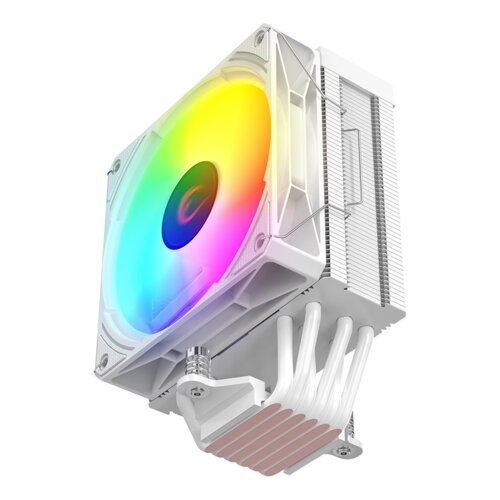 CPU hladnjak rampage octagon C70 white 63CFM 12cm argb temperature display AM5/LGA1700 compatible air cooled fan 41403 Slike