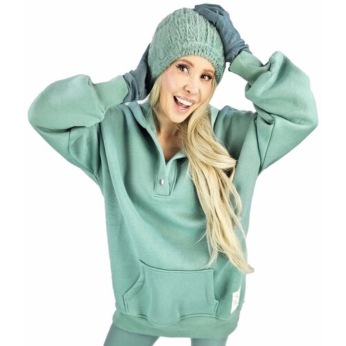 Pri Warm, smooth oversize hooded sweatshirt JANET Cene
