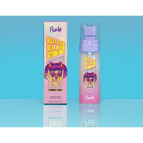 Rude Cosmetics Glitter Glow pr&amp;scaron;ilo za fiksiranje make-upa z ble&amp;scaron;čicami 60 ml Slike
