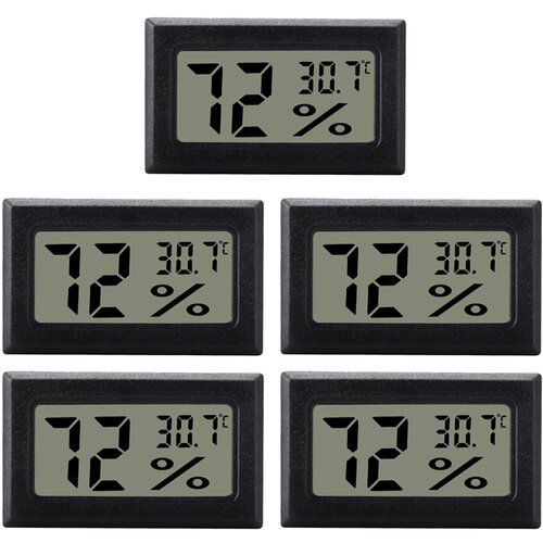 INF Mini digitalni higrometer/termometer 5 paketov Black, (21265155) Cene