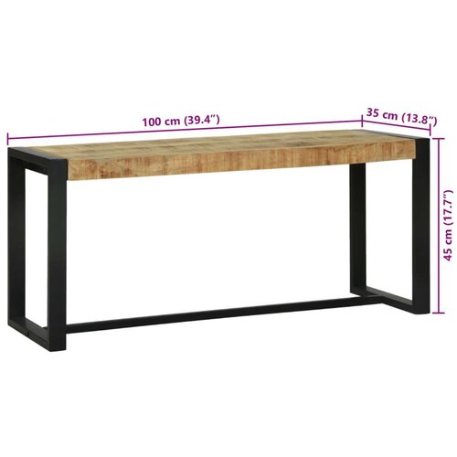  Klupa Smeđa Mango drvo 100 x 35 x 45 cm Izdržljivo Slike