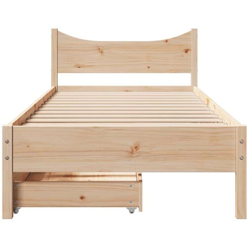 vidaXL Okvir kreveta s ladicama 75x190 cm od borovine Cijene
