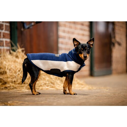 Horseware Ireland Pasji plašč iz flisa Signature, Whitney Navy - XL Cene