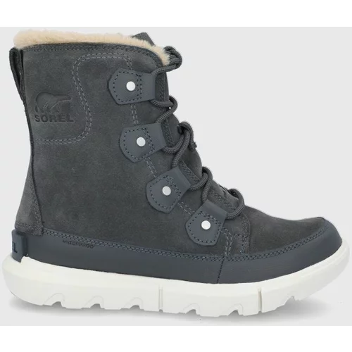 Sorel Cipele za snijeg od brušene kože EXPLOER II boja: siva