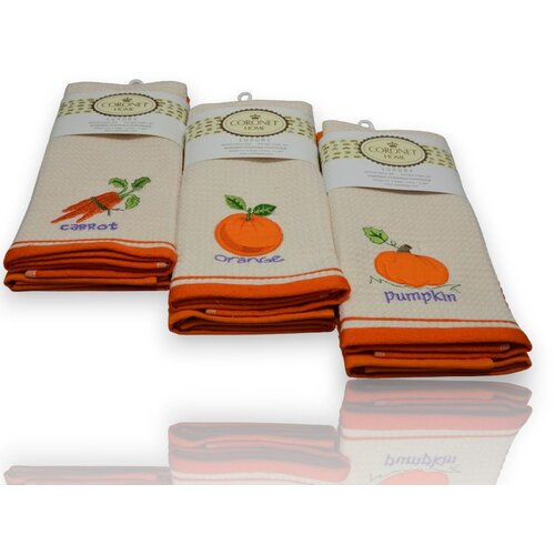 Set kuhinjskih krpa Wafle orange ( VLK000109- orange 1 ) Slike