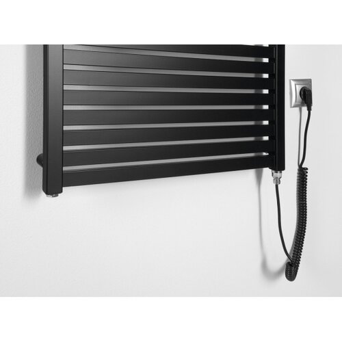 Aqualine električni radijator za kupatilo tondi-e 400W 97x60 cm mat crni Slike