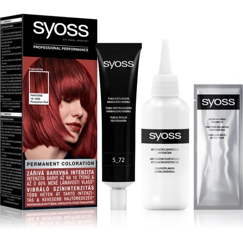 Syoss Permanent Coloration trajna barva za lase 50 ml odtenek 5-72 Pompeian Red Cene