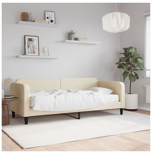 vidaXL Dnevni krevet s madracem krem 100 x 200 cm od tkanine Cijene