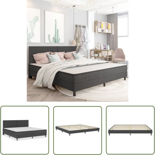 The Living Store Posteljni okvir boxspring sivo blago 200x200 cm - Boxspring Posteljni Okvir, (21737201) Cene