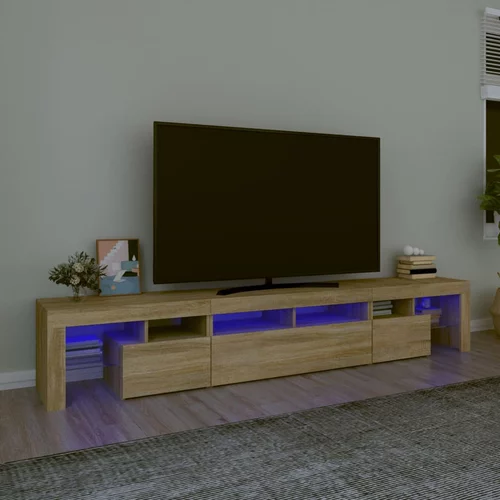 TV ormarić s LED svjetlima boja hrasta sonome 230x36,5x40 cm