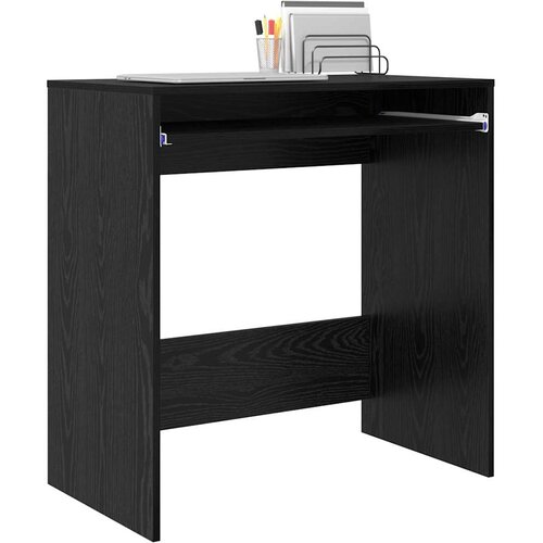  Stol s ladicama Crni hrast 77.5 x 43 x 79 cm Konstruirano drvo Slike