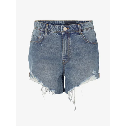 Noisy May Blue Womens Denim Shorts Drew - Women