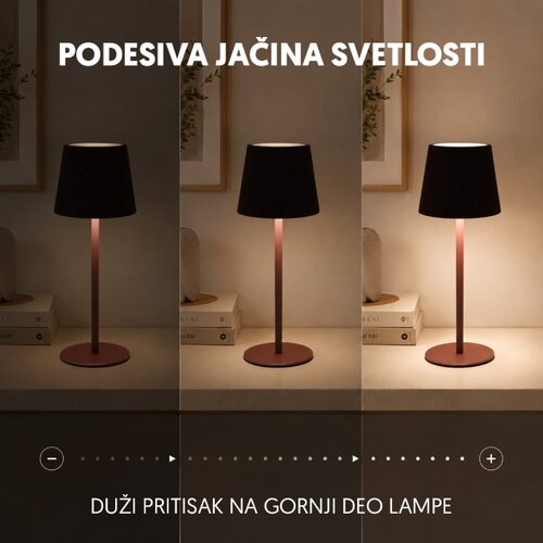 Prosto braon stona punjiva LED lampa CCT 800mAh Slike