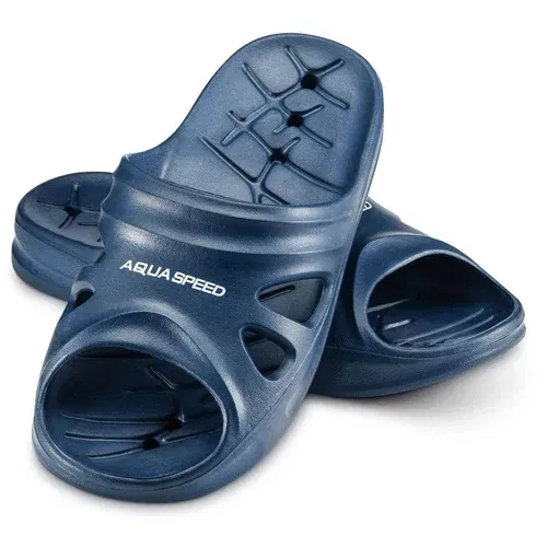 AQUA SPEED Unisex's Swimming Pool Shoes Florida Navy Blue Pattern 10