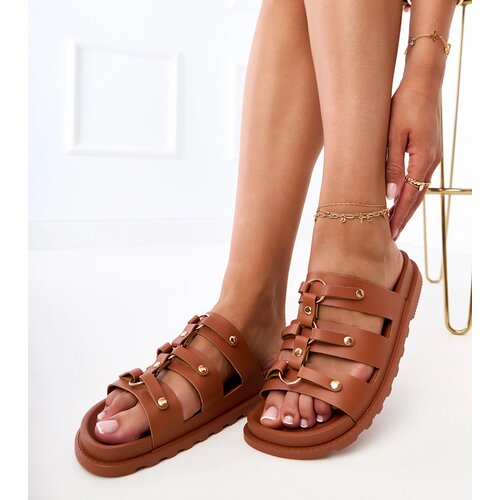 Gemre Brown Roman sandals with studs Elenois Cijene