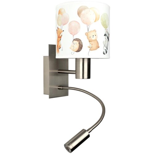 Brilagi LED fleksibilna lampa BOBO 1xE27/25W/230V + LED/3W m. hrom/bela/životinjice Slike