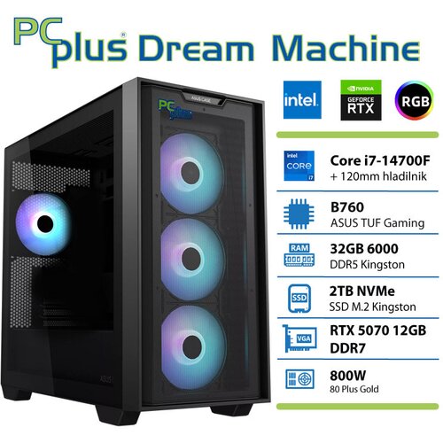 PCPLUS Namizni računalnik Dream Machine Core i7-14700F 32GB 2TB RTX 5070 12GB Cene