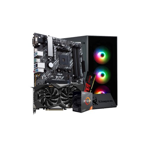 GNC GAMER SUPER NATURALE Ryzen 5 3600 4.2GHz, MB B450, RAM 16GB DDR4 3200MHZ, SSD 480GB, GTX 1660 6GB, no OS, 2y Slike