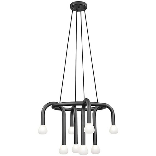  Luster na sajli DELORI 8xG9/28W/230V crni Slike