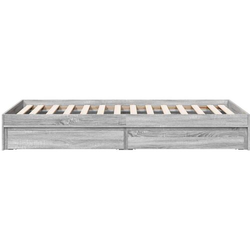 VidaXL Okvir kreveta s ladicama siva boja hrasta 75 x 190 cm drveni Slike