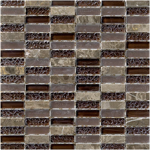 PALAZZO natura mozaik pločica (30 x 30 cm, smeđe boje, sjaj)