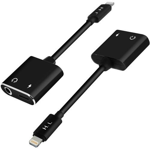 AVIZAR iPhone Lightning na 3,5 mm vticnico in Lightning Audio in adapter za polnjenje, HL-096 - crn, (20618077) Slike