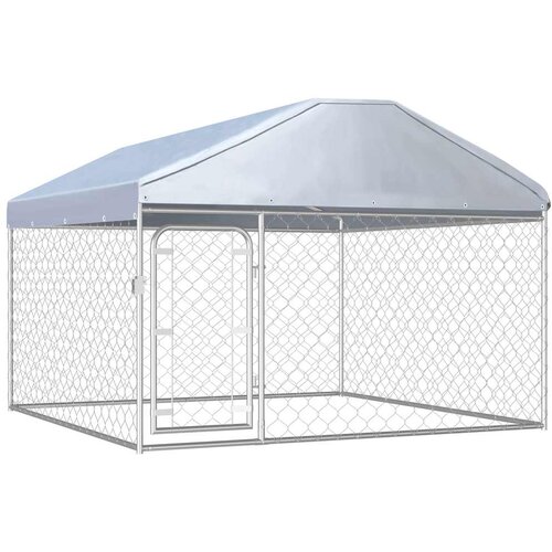 VidaXL Zunanji pasji boks s streho 200x200x135 cm Slike