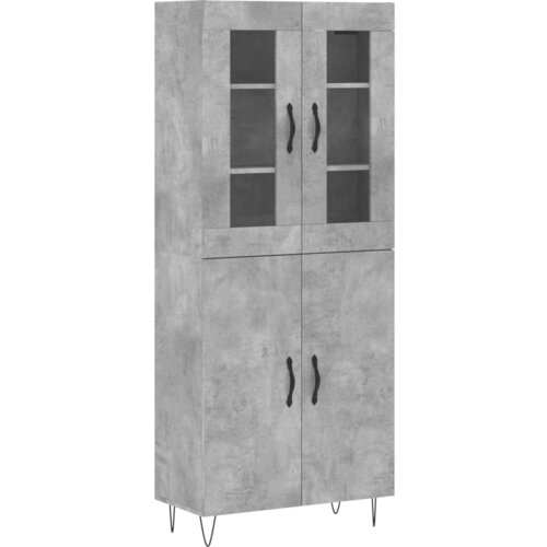 vidaXL Visoka komoda betonsko siva 69,5x34x180 cm inženirski les, (20956331) Cene