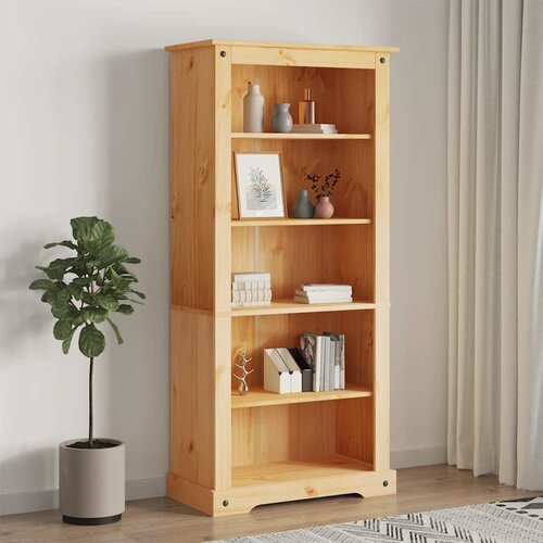 Furnova Knjižna omara 5-nadstropna borovina Corona Range 80x40x170 cm, (21933644) Cene