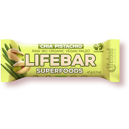 Lifefood organski lifebar superfoods chia pistachio 47g Cene