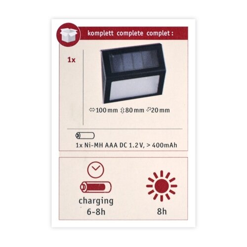  LED zunanja solarna svetilka Paulmann Dayton (0,05 W, siva) Slike